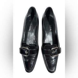 Prada Black Leather Loafers